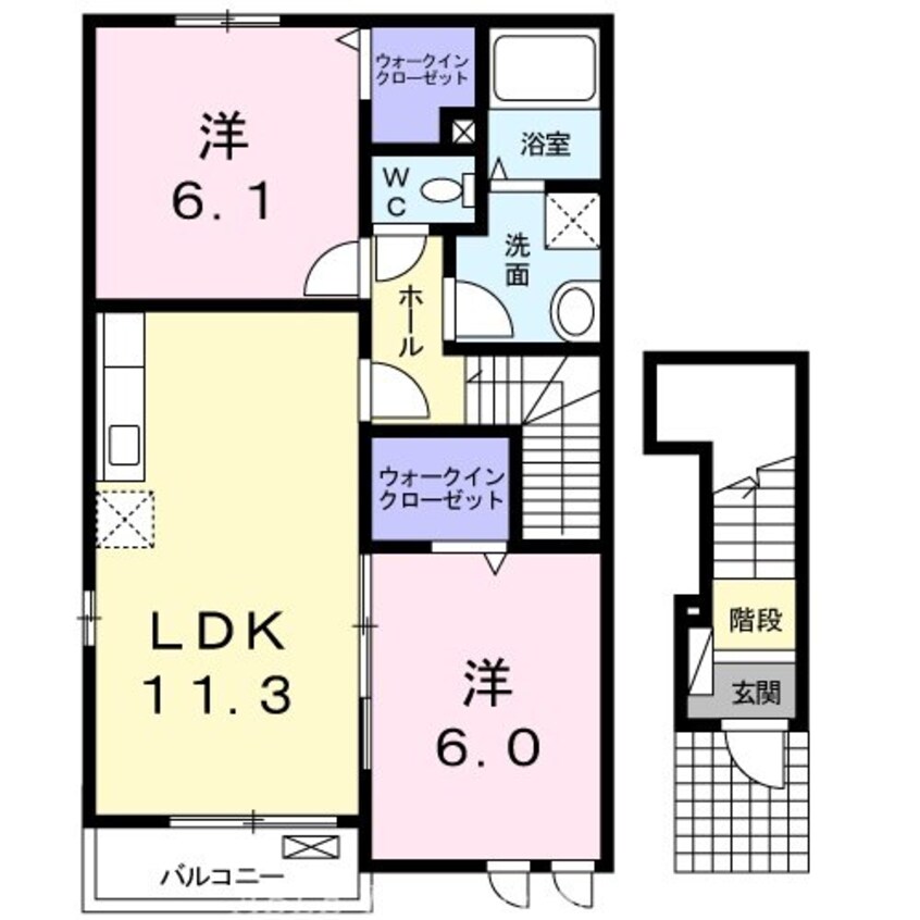 間取図 エスポア　トロワ