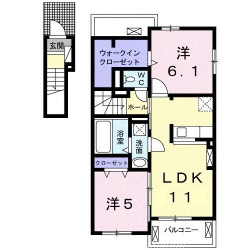 間取図 ジュネス　ガーデンＫ２