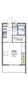 レオパレス川添 1Kの間取り