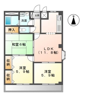 間取図 エル　２１