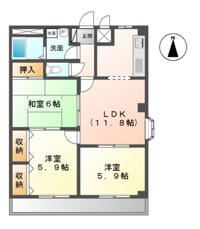 間取図 エル　２１