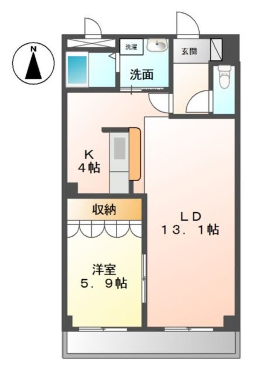 間取図 ロイヤルコーポ中川