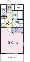 高徳線/昭和町駅 徒歩10分 2階 築21年 1Kの間取り