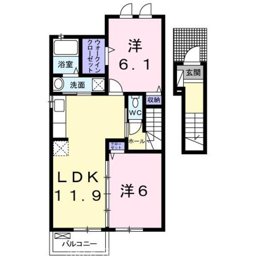 間取図 ラフォーレ　キャトル