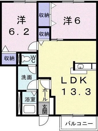 間取図 オーブリーアサノＤ