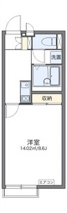 レオネクスト太田上町茶園 1Kの間取り