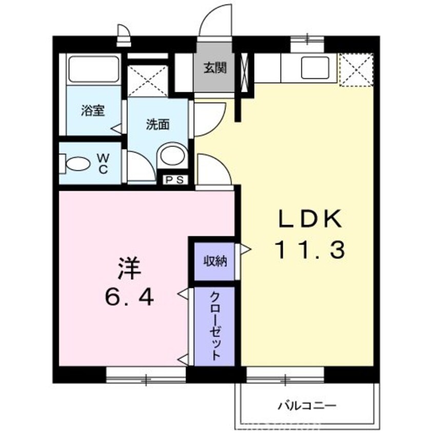 間取図 プロス・ペリティＣ