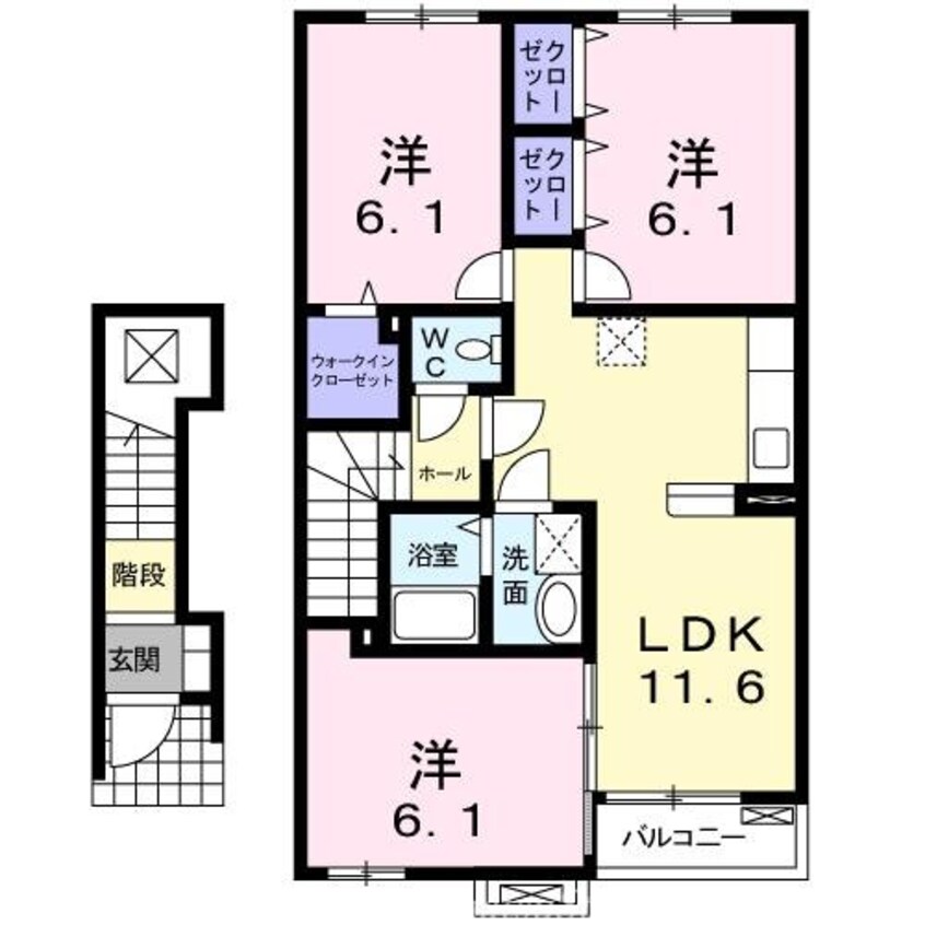 間取図 リープライツ元山　Ｃ