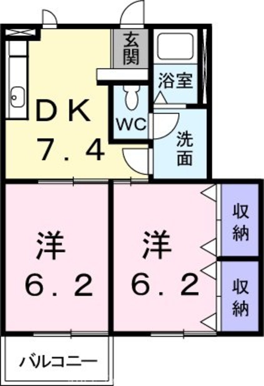 間取図 スカイハイツＫ　Ｂ