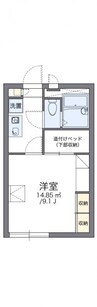 レオパレスエントラレ 1Kの間取り