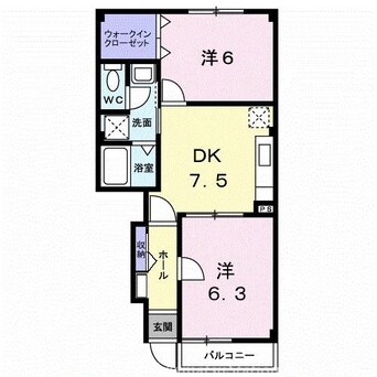 間取図 リバーウエスト　Ｂ