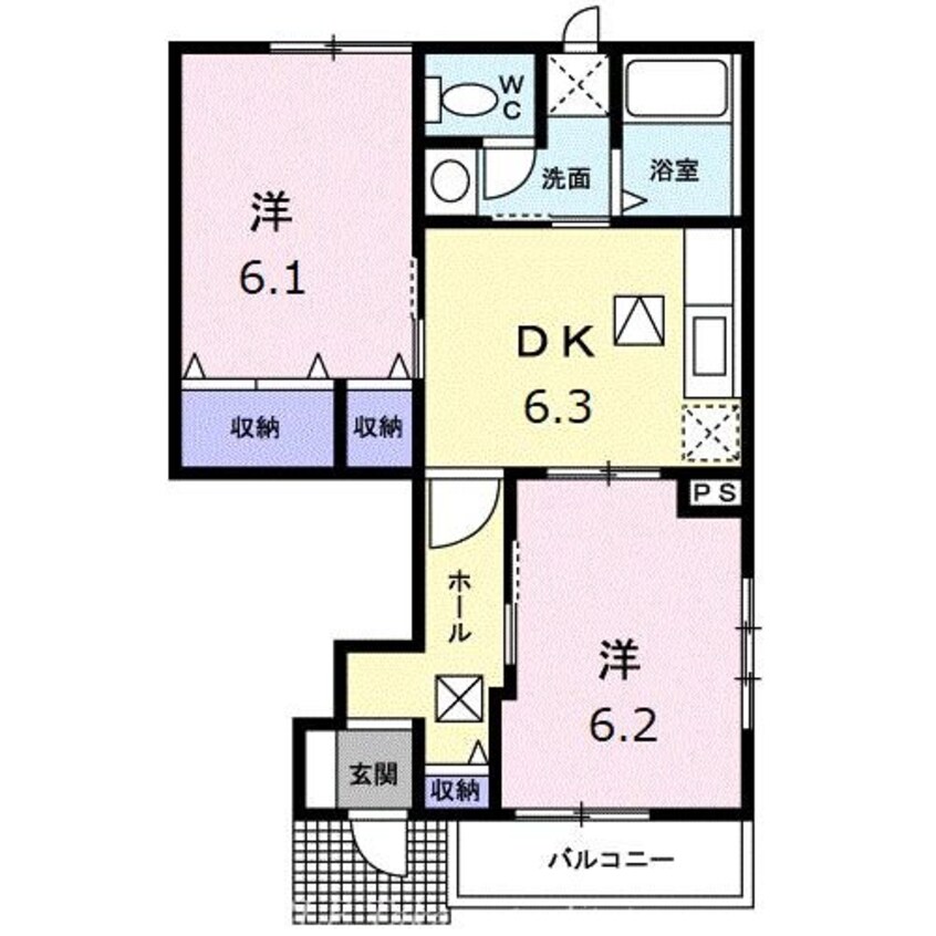 間取図 エスポワールＨＡＴＡ　Ⅰ