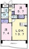 高松琴平電気鉄道<ことでん志度線>/春日川駅 徒歩7分 7階 築16年 2LDKの間取り