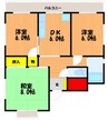 高松琴平電気鉄道<ことでん長尾線>/木太東口駅 徒歩5分 2階 築46年 3DKの間取り