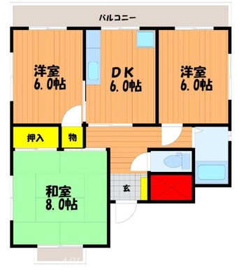 間取図 アルト木太Ⅲ