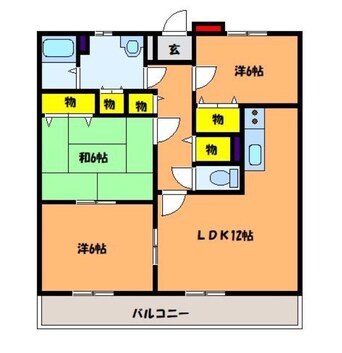 間取図 ローザ・クオーレⅡ