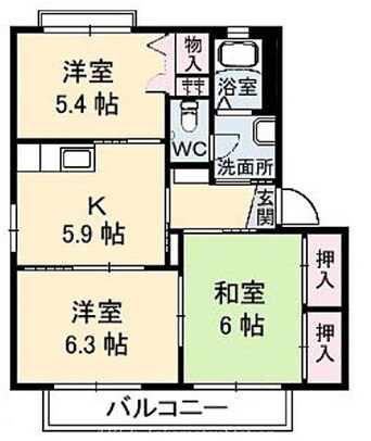 間取図 バリュージュＫ　Ａ棟