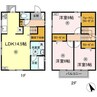 D-room上福岡　A棟 3LDKの間取り