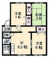 高松琴平電気鉄道<ことでん琴平線>/太田駅 徒歩5分 1階 築32年 3DKの間取り