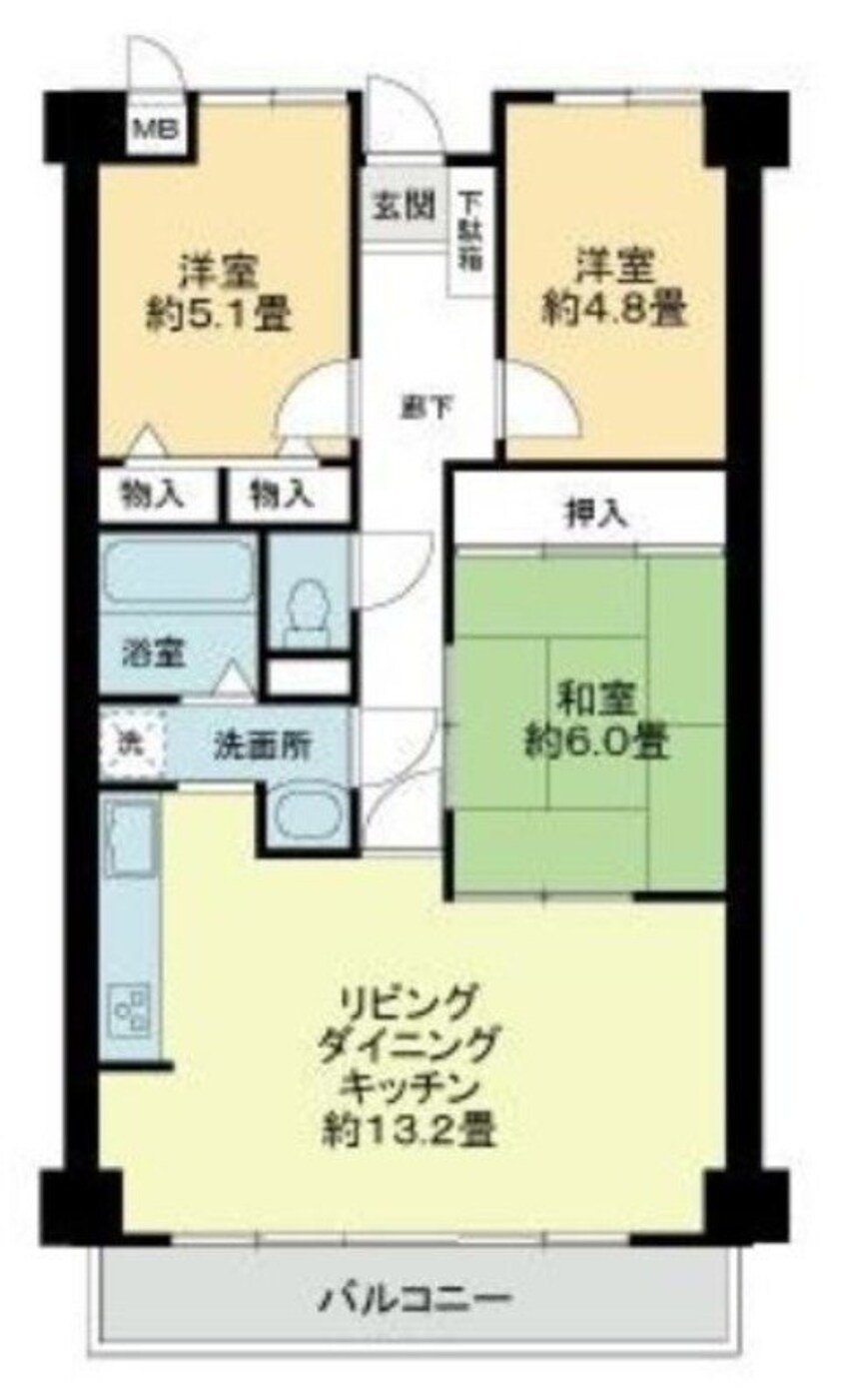 間取図 サーパス国分寺