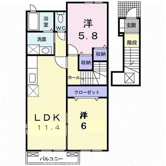 間取図 サンパティーク・メゾンＢ