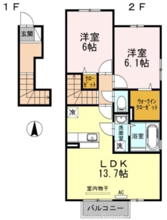 間取図 エスターテ柊Ⅰ