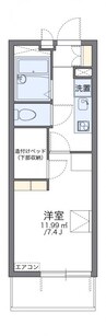 レオパレスエトワール　栗林 1Kの間取り