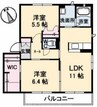 高松琴平電気鉄道<ことでん琴平線>/空港通り駅 徒歩10分 2階 築13年 2LDKの間取り