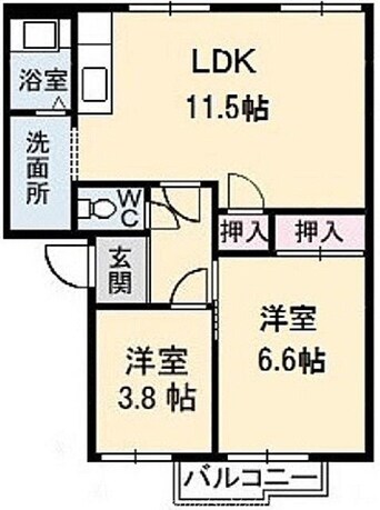 間取図 メゾン寿　Ａ棟