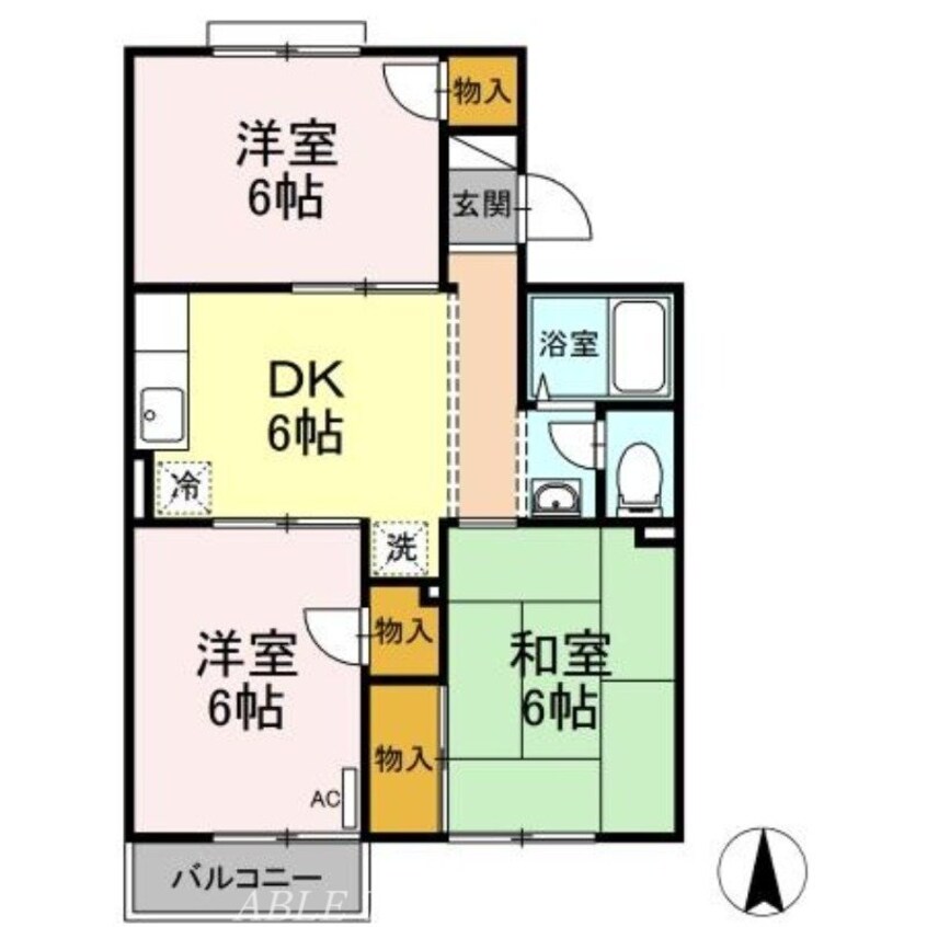 間取図 コーポメールブルー