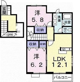 間取図 サンライズ新名Ｂ