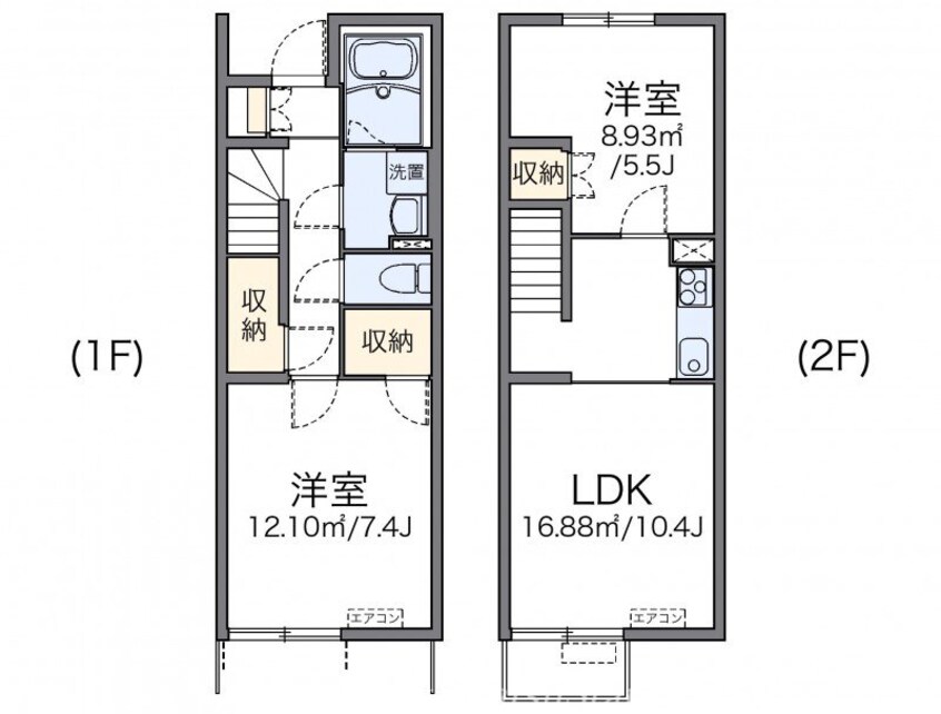 間取図 レオネクストＫＩＺＵＮＡ