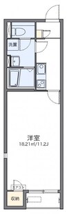 レオネクストクレール国分寺 1Kの間取り