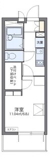 レオパレス瓦町 1Kの間取り