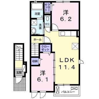 間取図 ボンヌ・シャンスⅡ