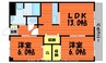 高松琴平電気鉄道<ことでん長尾線>/元山駅 徒歩20分 2階 築22年 2LDKの間取り
