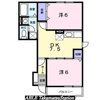 間取図 トゥジュール・ヴェール　Ａ