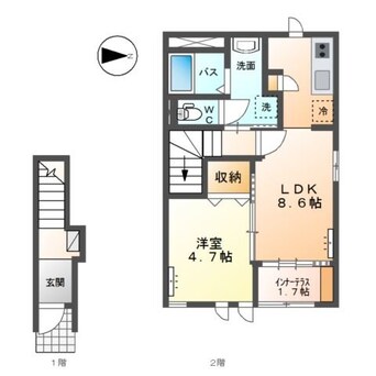 間取図 グランブルー百石