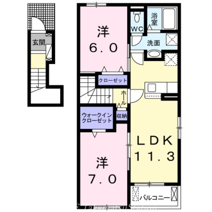 間取図 ヘリオス木太Ⅰ