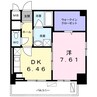 クラール上福岡 1DKの間取り