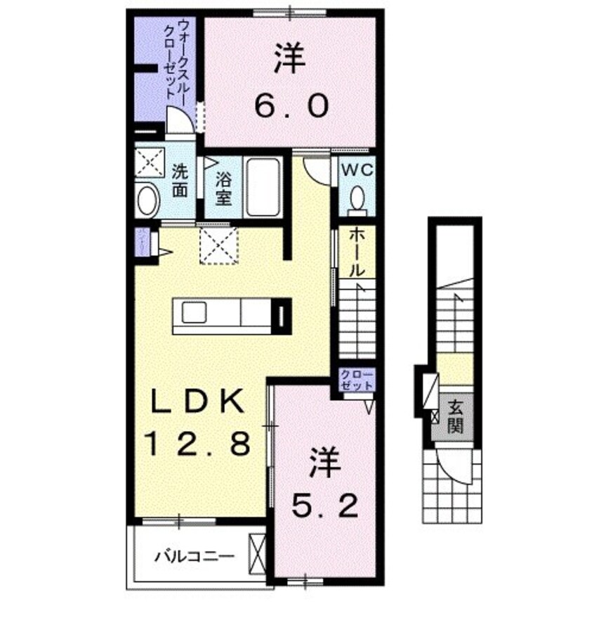 間取図 ルーベル春日Ｈ