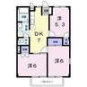 フェリス屋島Ⅱ 3DKの間取り