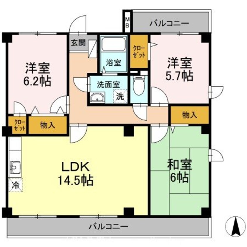 間取図 フィネス木太