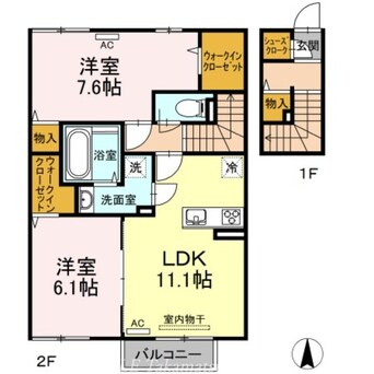 間取図 プランドール　太田　B棟