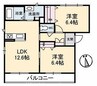 シャーメゾン伏石町 2LDKの間取り