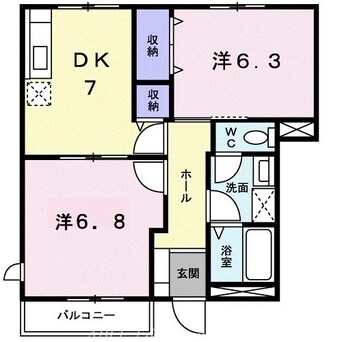 間取図 まっちゃハウス　Ⅱ　Ｄ