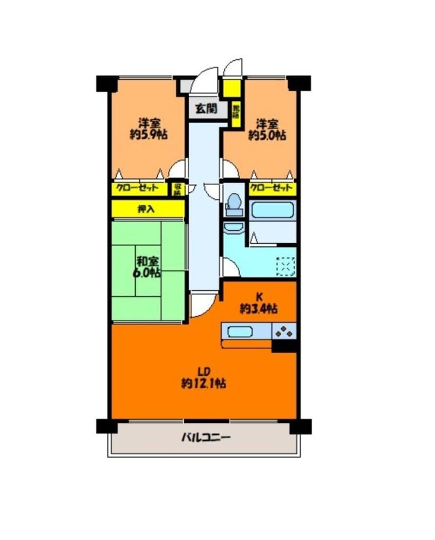 間取図 ペルル木太東口