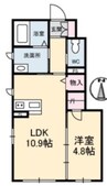 フォレスタ　ディ　パーチェ 1LDKの間取り