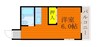 予讃線・内子線/香西駅 徒歩6分 3階 築35年 1Kの間取り