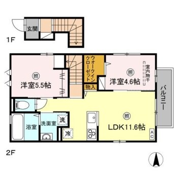 間取図 D-room　勅使Ⅱ